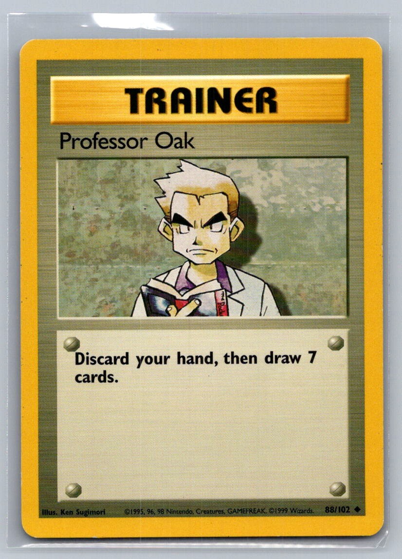 Professor Oak Uncommon 088/102 Base Set LP