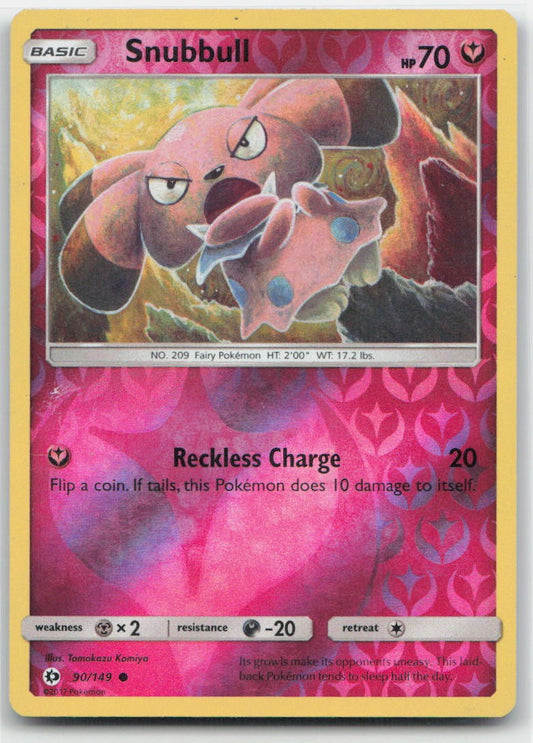 Snubbull Reverse Holo Common 90/149 SM Base Set NM