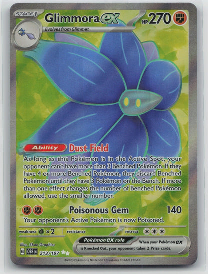 Glimmora ex - Holo Ultra Rare 213/197 SV03: Obsidian Flames NM