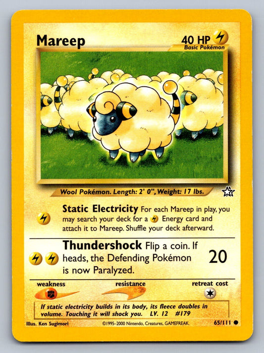 Mareep Unlimited Common 065/111 Neo Genesis NM