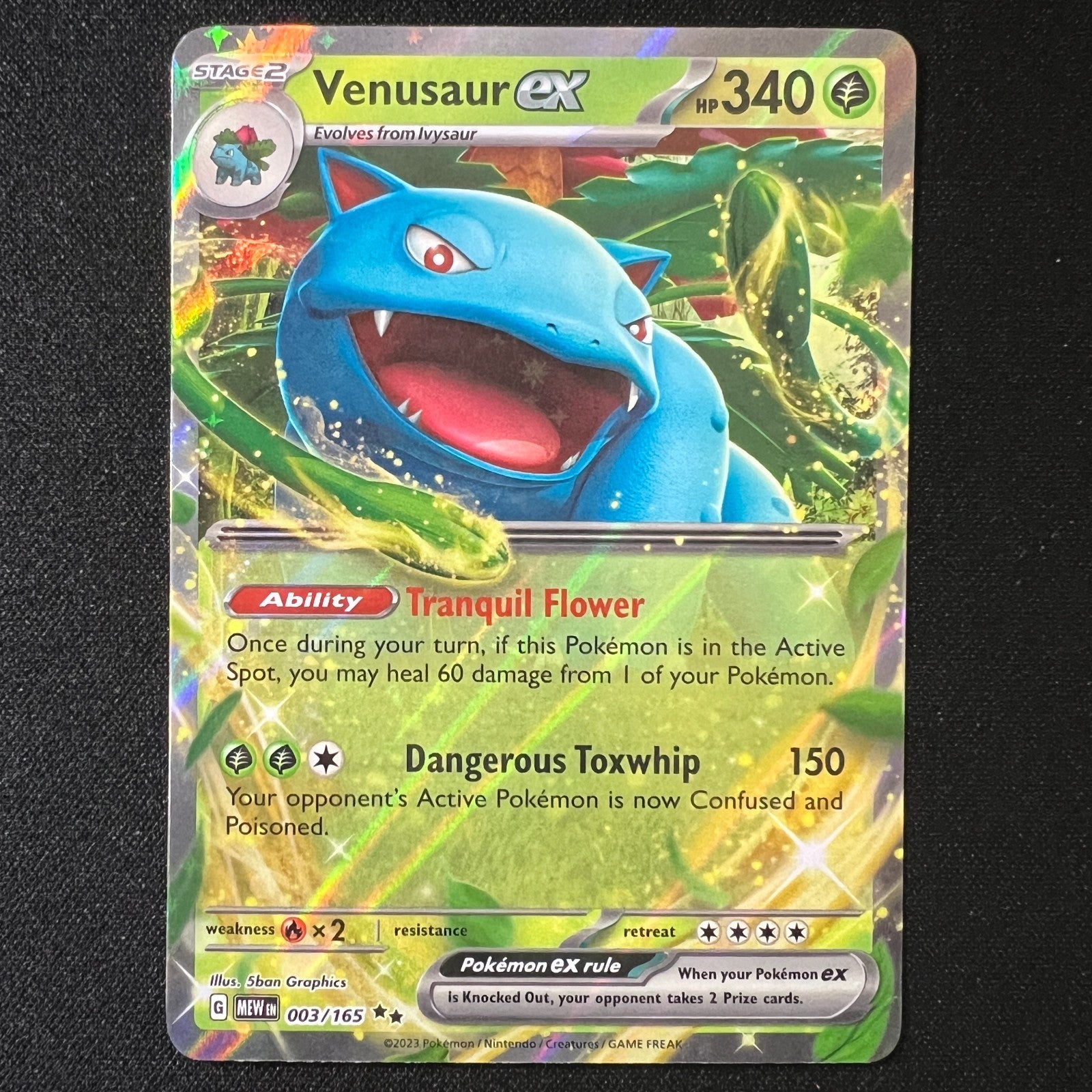 Venusaur EX 3/165 - SV: Scarlet and Violet 151 Double Rare Pokemon Cards TGG NM