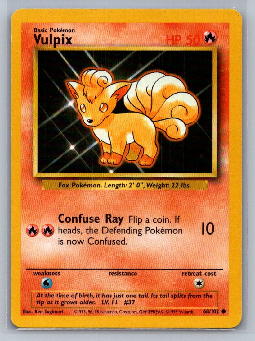 Vulpix Common 068/102 Base Set LP
