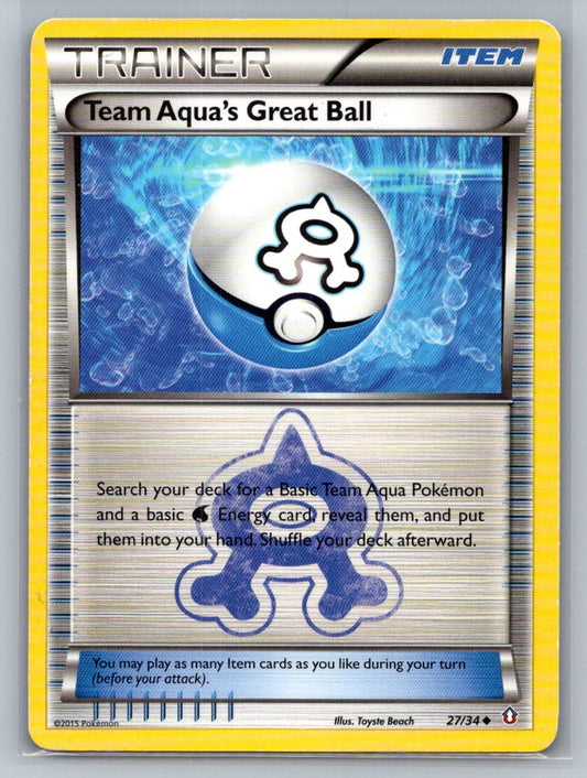 Team Aqua's Great Ball Uncommon 27/34 Double Crisis MP