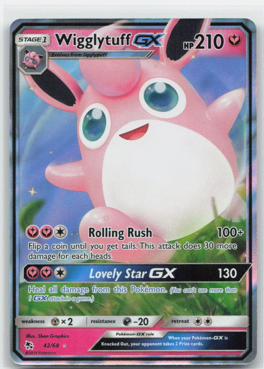 Wigglytuff GX Holo Ultra Rare 42/68 Hidden Fates NM