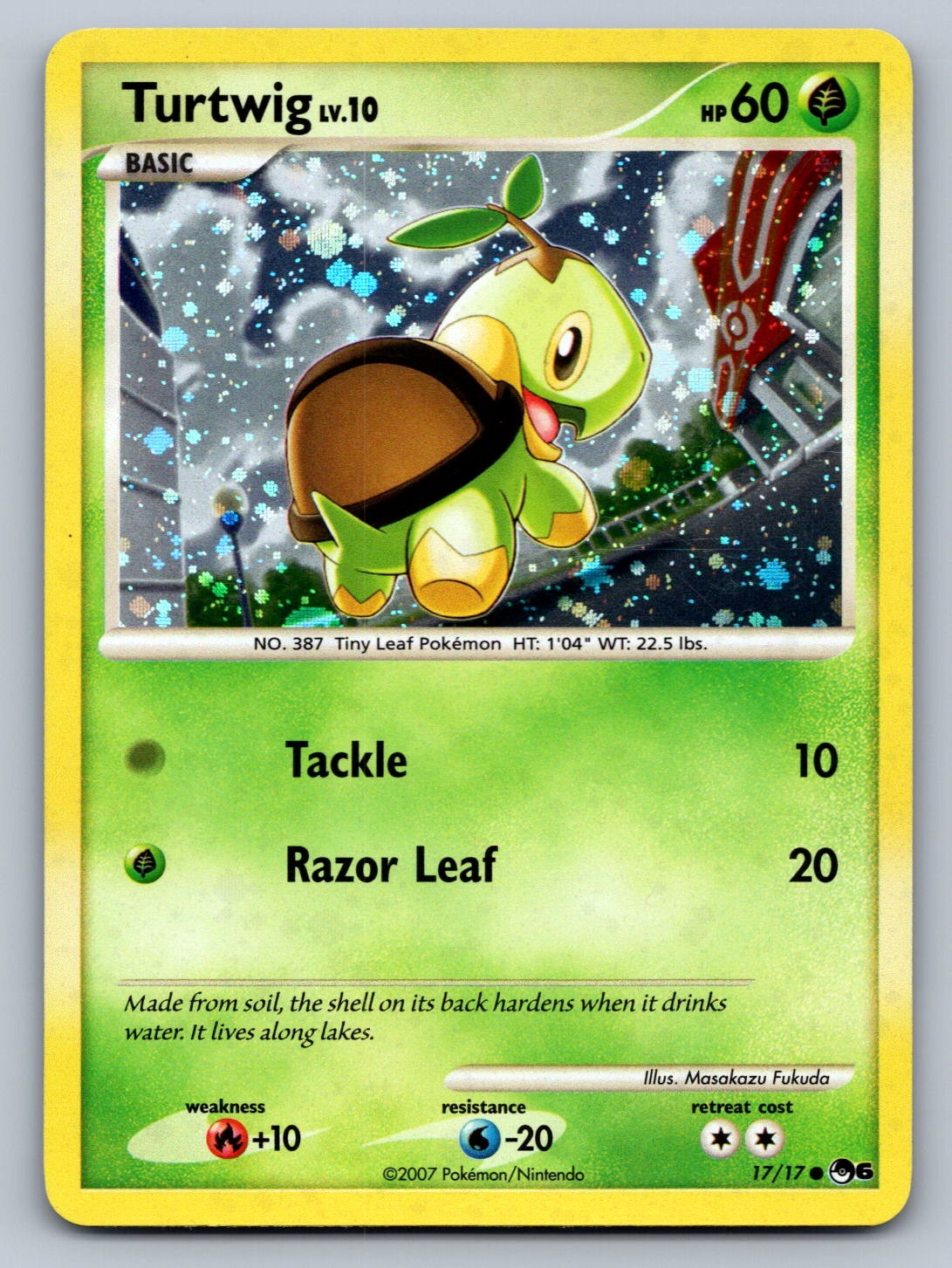Turtwig Holo Common 017/017 POP Series 6 NM