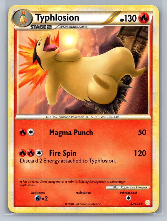 Typhlosion Rare 32/123 HeartGold SoulSilver NM