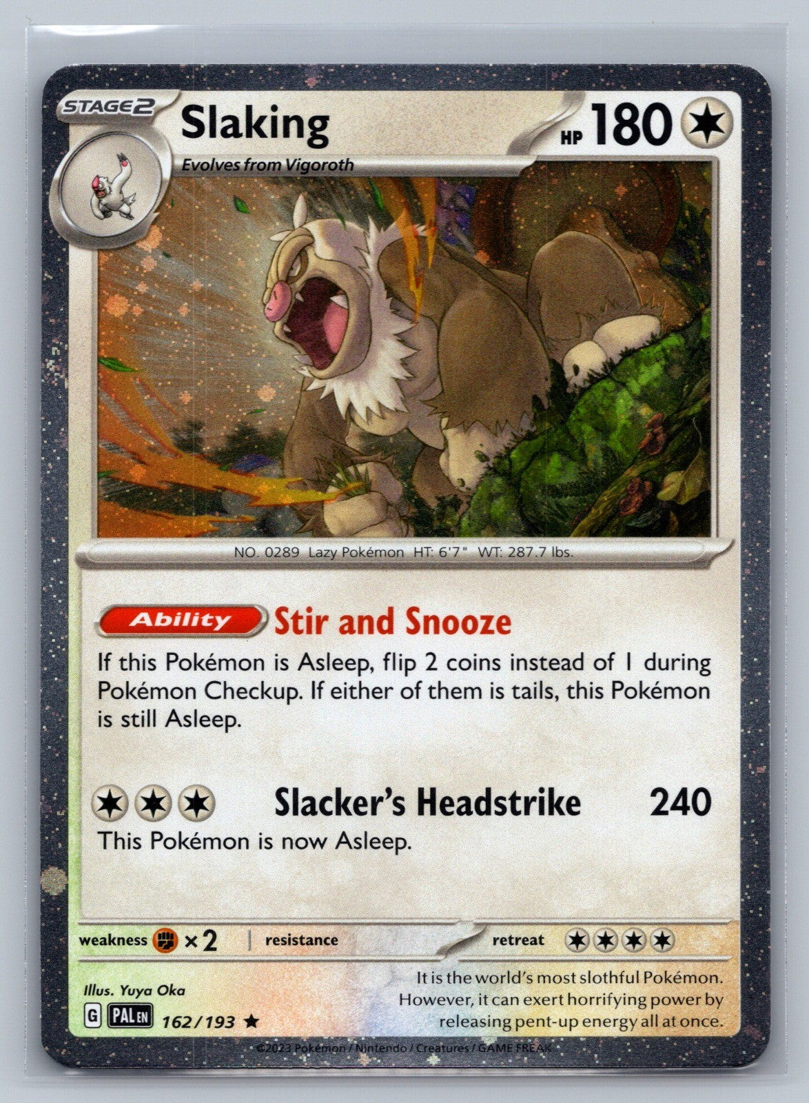 Slaking (Cosmos Holo) Holo Rare 162/193 Miscellaneous Cards & Products NM