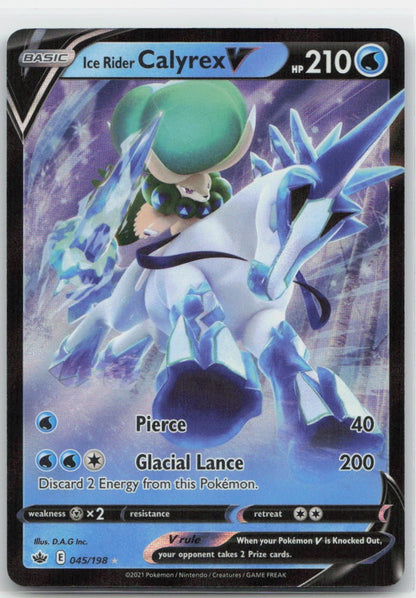 Ice Rider Calyrex V Holo Ultra Rare 045/198 SWSH06: Chilling Reign NM