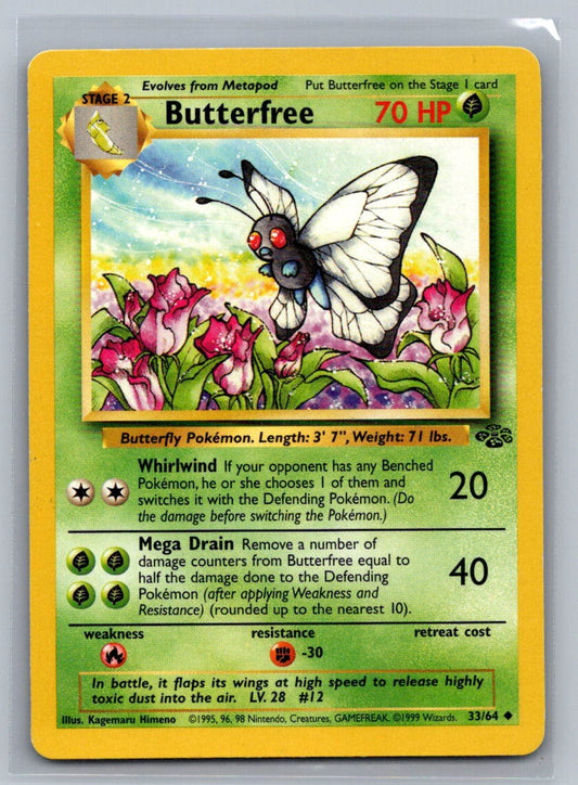 Butterfree Uncommon 034/130 Base Set 2 LP