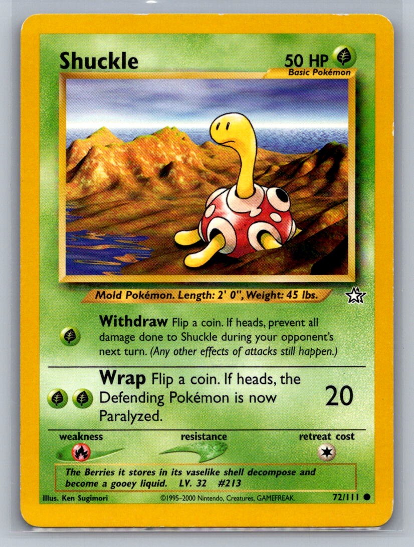 Shuckle Unlimited Common 072/111 Neo Genesis LP