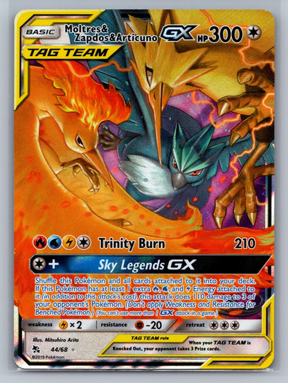 Moltres & Zapdos & Articuno GX Holo Ultra Rare 44/68 Hidden Fates NM