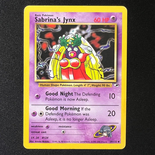 👁️ Sabrina's Jynx 59/132 – Gym Heroes Vintage WOTC Pokemon Cards TCG LP