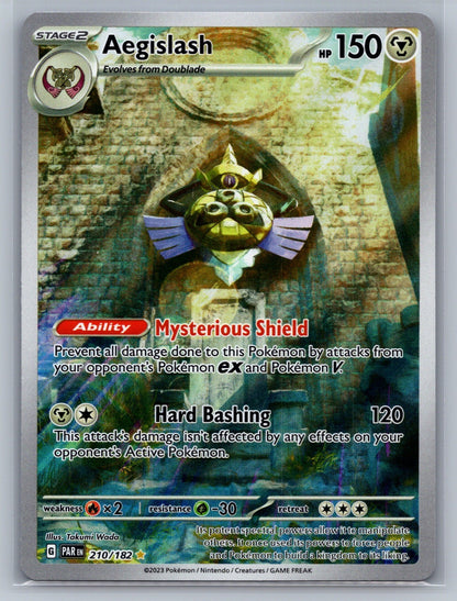Aegislash Holo Illustration Rare 210/182 SV04: Paradox Rift NM