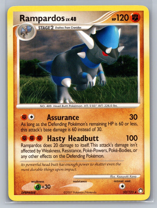 Rampardos Rare 33/123 Mysterious Treasures NM