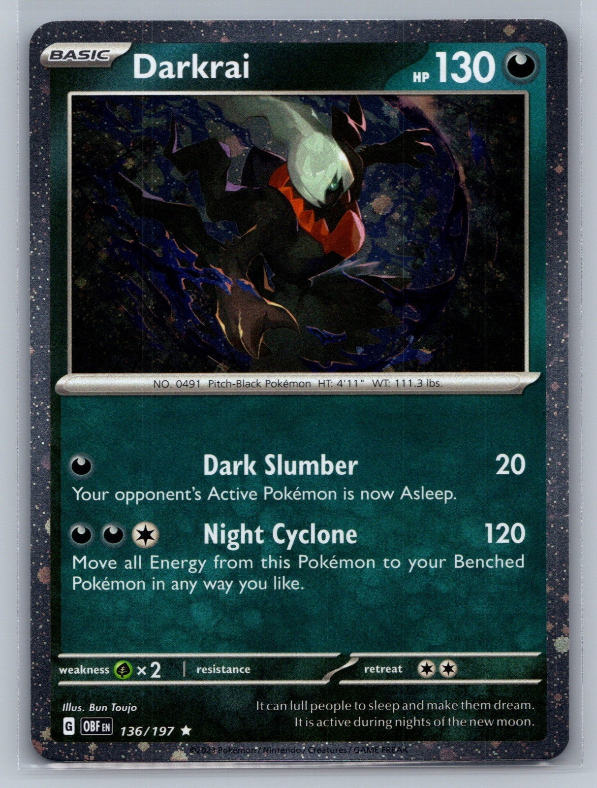 Darkrai (Cosmos Holo) Holo Rare 136/197 Miscellaneous Cards & Products NM