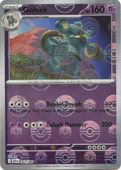 Golurk (Poke Ball Pattern) Holo Uncommon 043/086 SV: Black Bolt NM