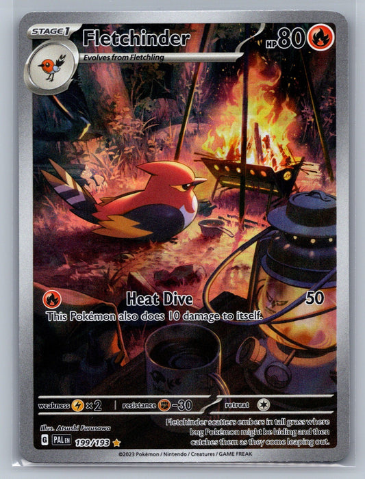 Fletchinder Holo Illustration Rare 199/193 SV02: Paldea Evolved LP