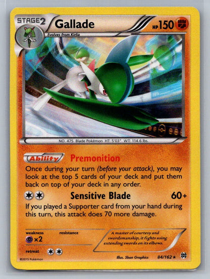 Gallade Holo Holo Rare 84/162 XY - BREAKthrough LP