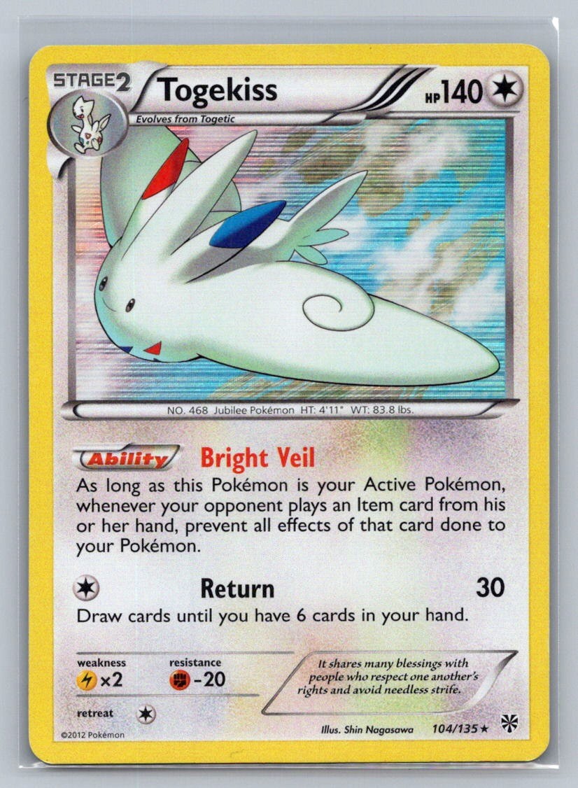 Togekiss Holo Holo Rare 104/135 Plasma Storm LP