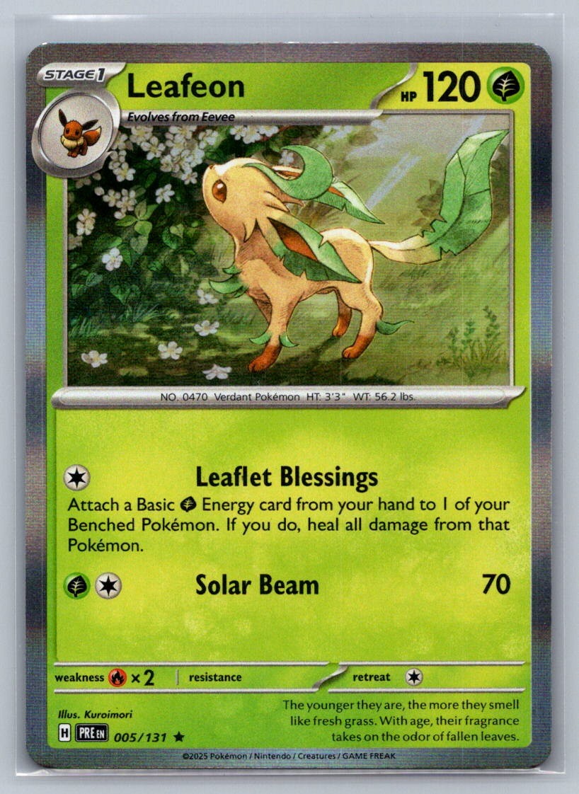Leafeon Holo Rare 005/131 SV: Prismatic Evolutions NM