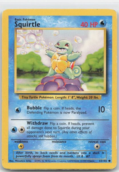 Squirtle Normal Common 063/102 Base Set MP