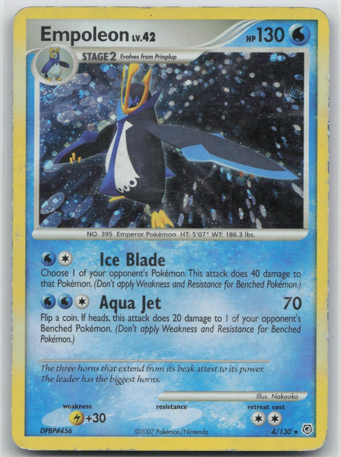 Empoleon Holo Holo Rare 4/130 Diamond and Pearl MP