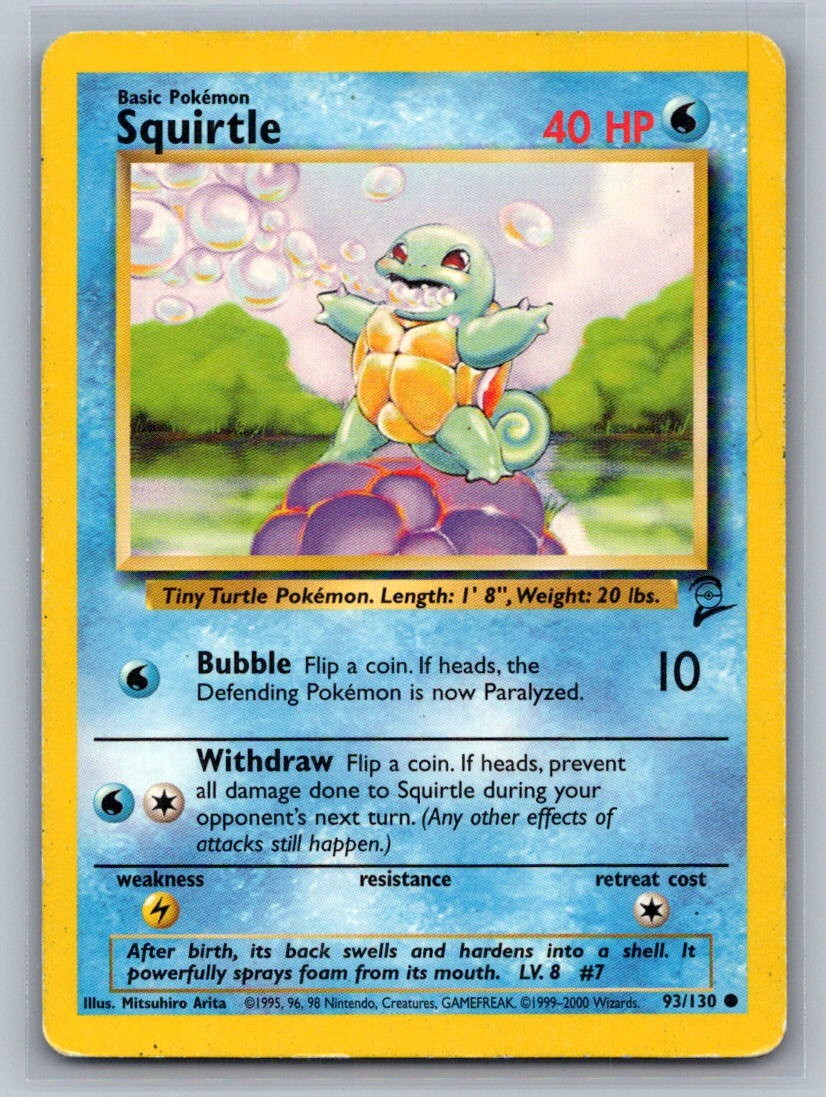 Squirtle Common 093/130 Base Set 2 LP