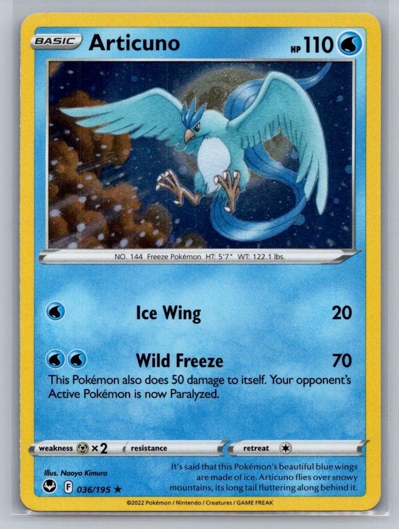 Articuno Holo Holo Rare 036/195 SWSH12: Silver Tempest LP