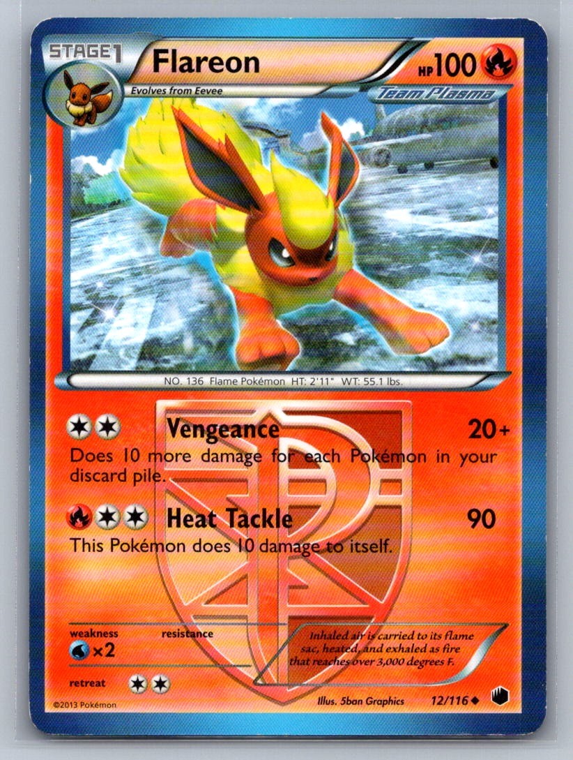 Flareon (Team Plasma) Uncommon 12/116 Plasma Freeze LP