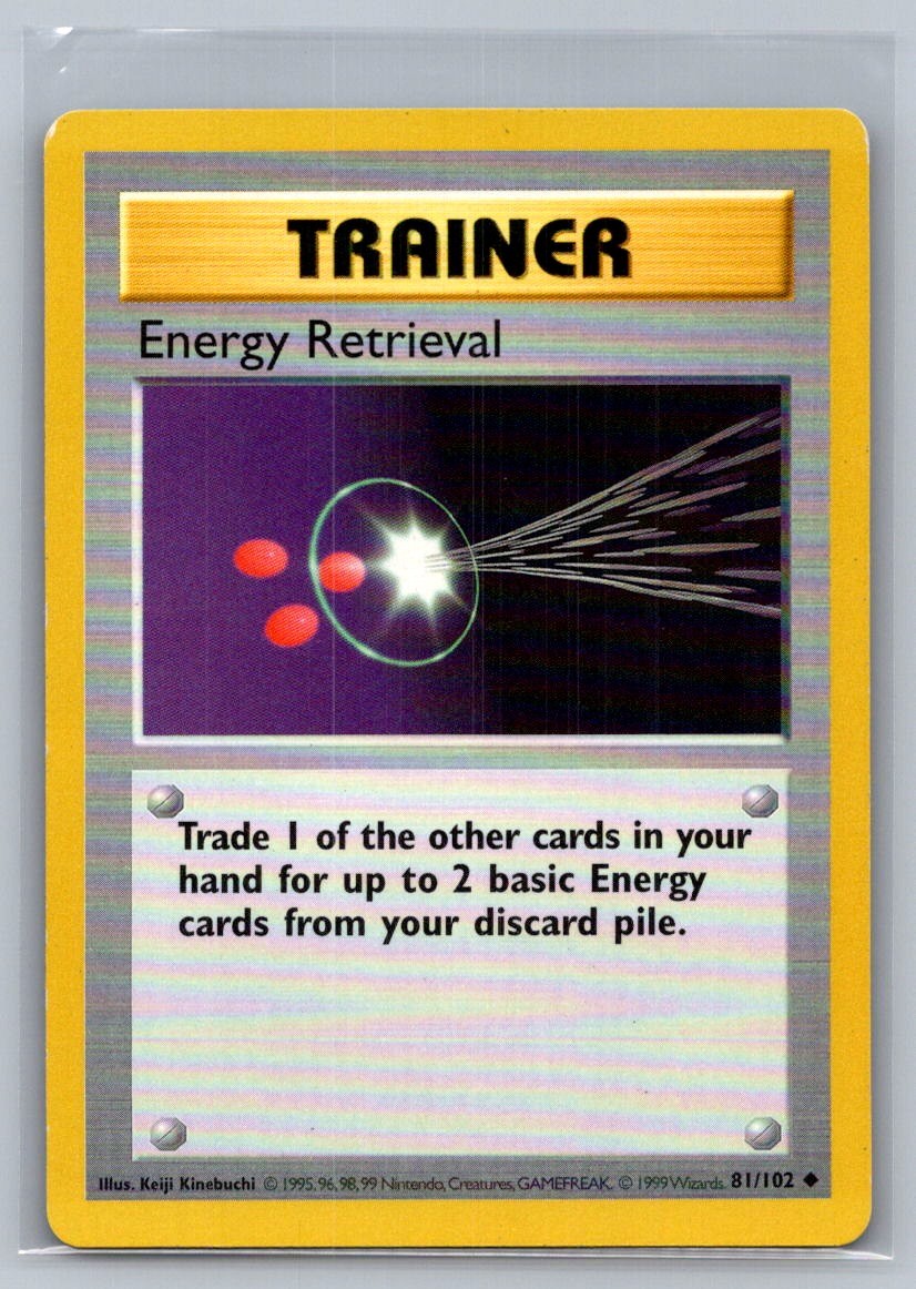 Energy Retrieval Unlimited Uncommon 081/102 Base Set (Shadowless) LP
