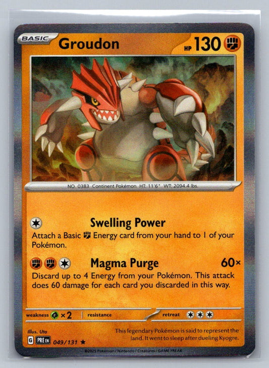Groudon Holo Rare 049/131 SV: Prismatic Evolutions NM