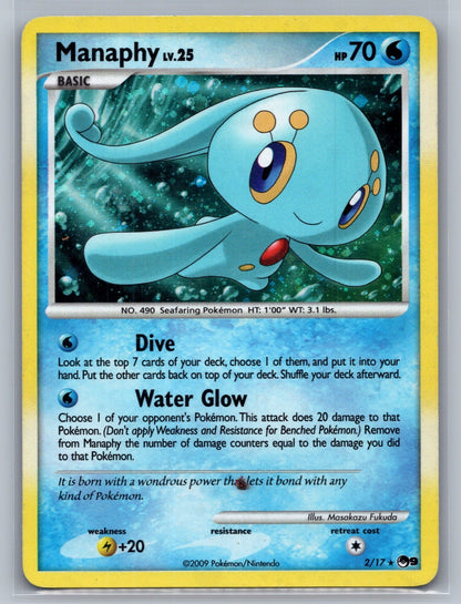 Manaphy Holo Rare 002/017 POP Series 9 LP