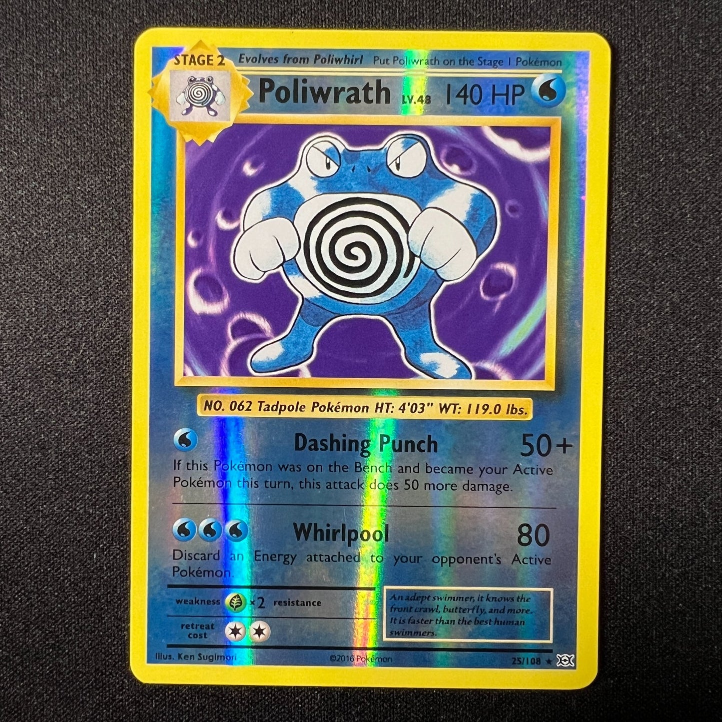 Poliwrath 25/108 - Reverse Holo - XY Evolutions - Pokemon Cards TCG - VLP