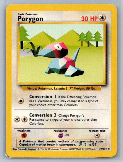 Porygon Uncommon 039/102 Base Set LP