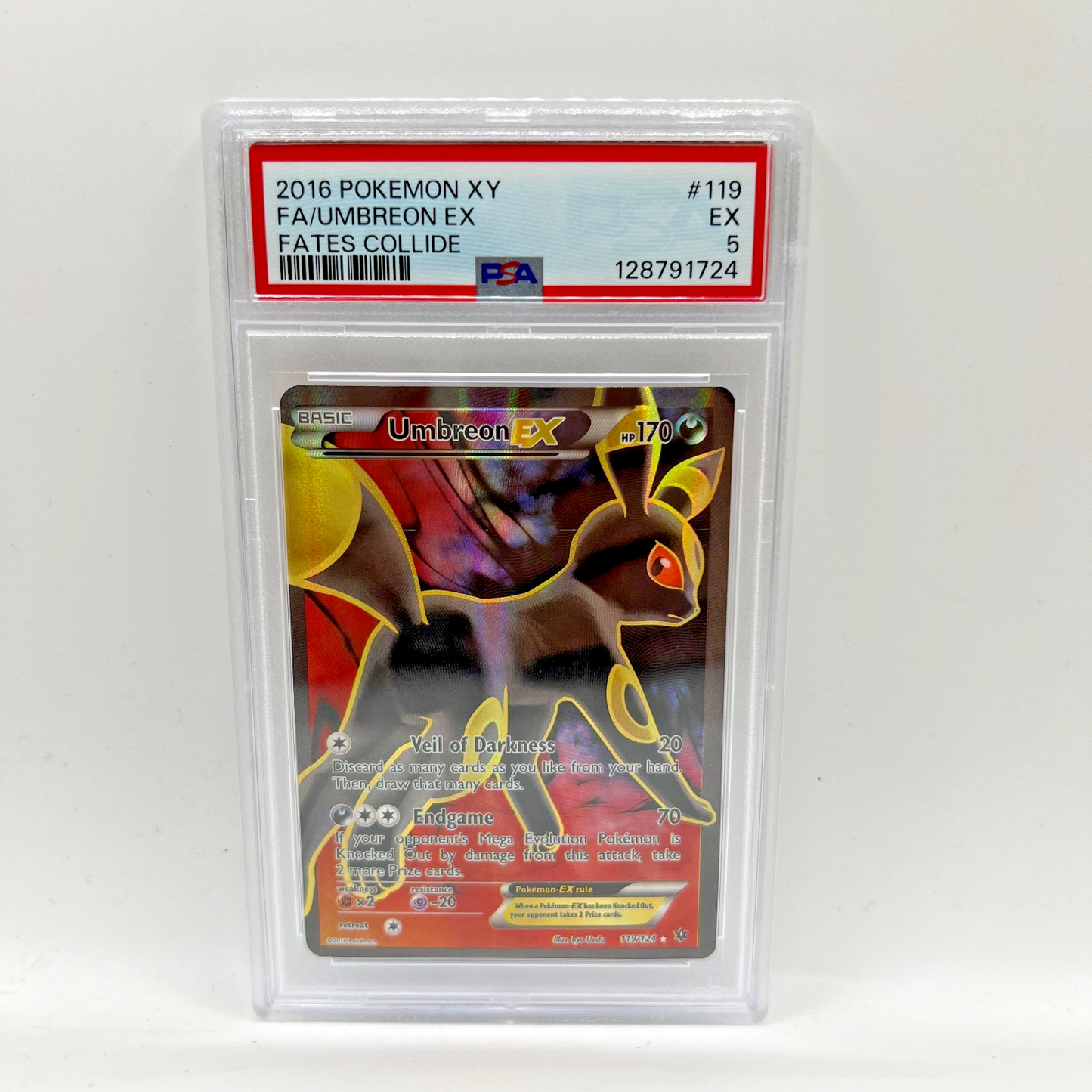 Pokemon TCG MK Umbreon EX Full Art XY Fates Collide 119 PSA 5