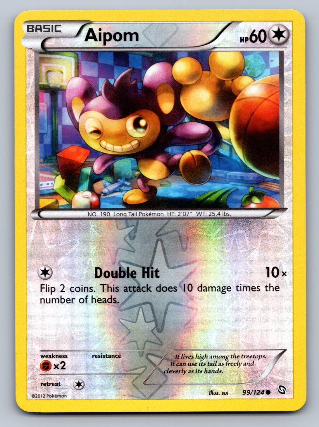 Aipom Reverse Holo Common 99/124 Dragons Exalted NM