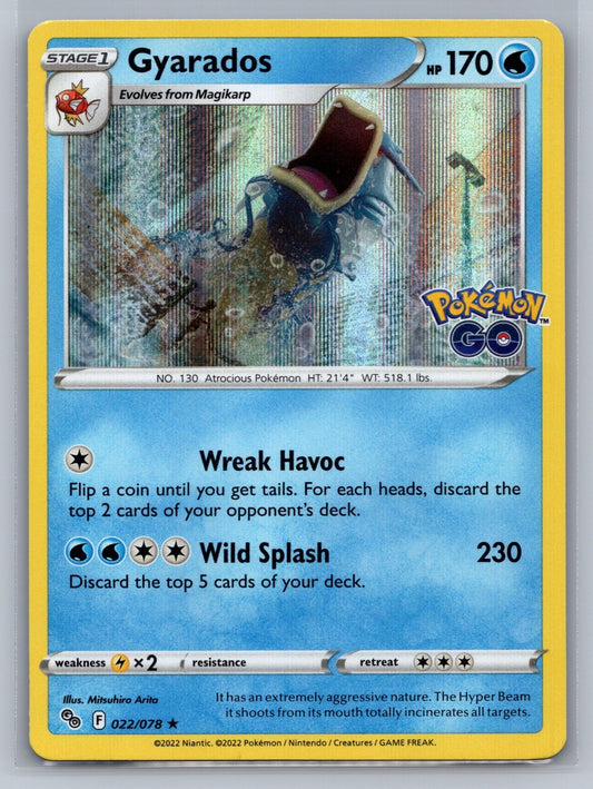 Gyarados Holo Rare 022/078 Pokemon GO NM