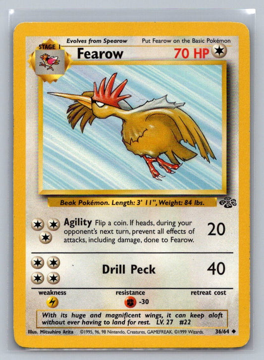 Fearow Unlimited Uncommon 36/64 Jungle LP