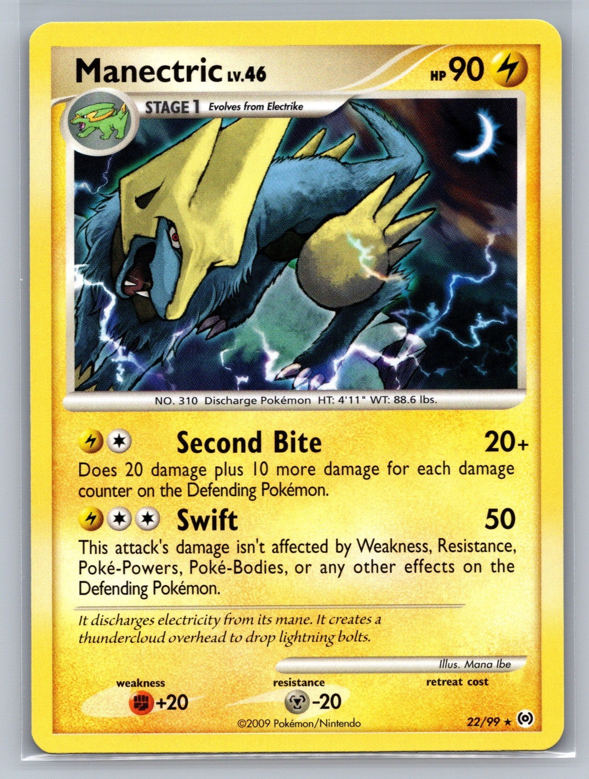 Manectric (22) Rare 22/99 Arceus NM