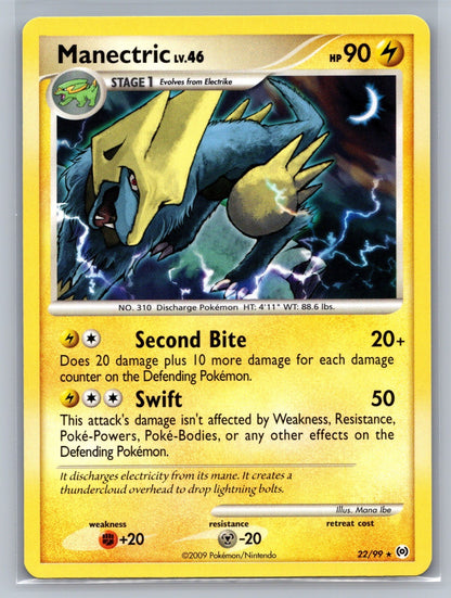 Manectric (22) Rare 22/99 Arceus NM