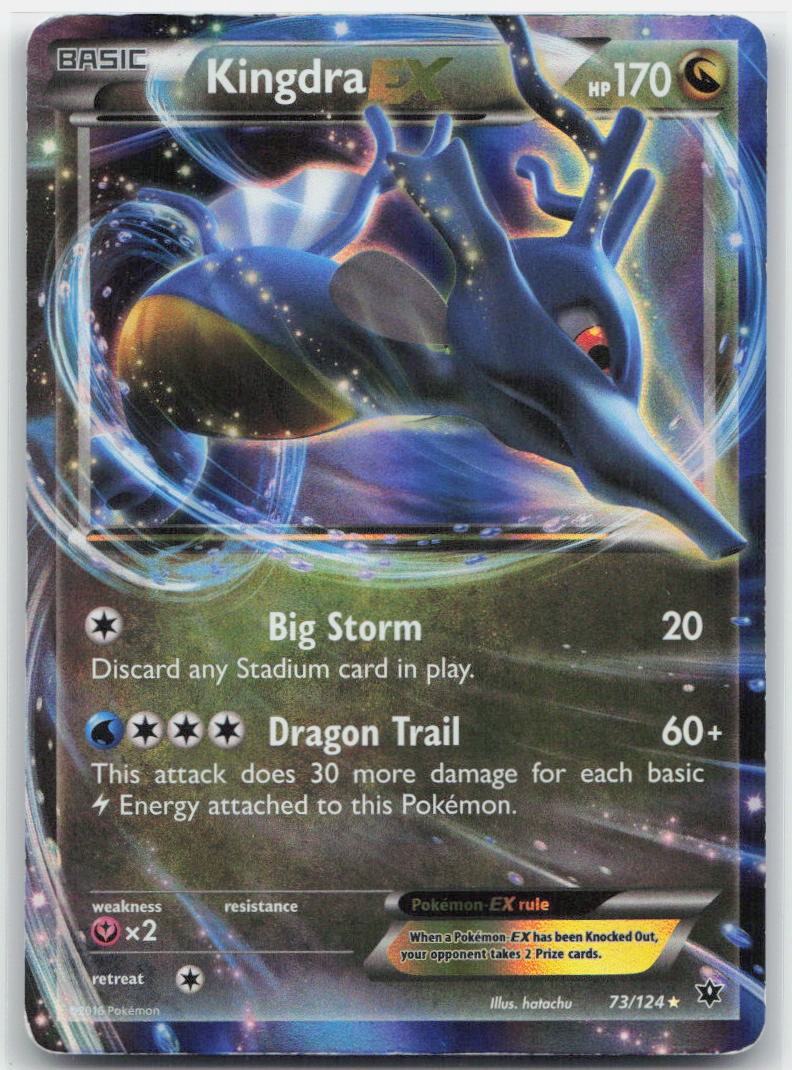 Kingdra EX Holo Ultra Rare 73/124 XY - Fates Collide NM