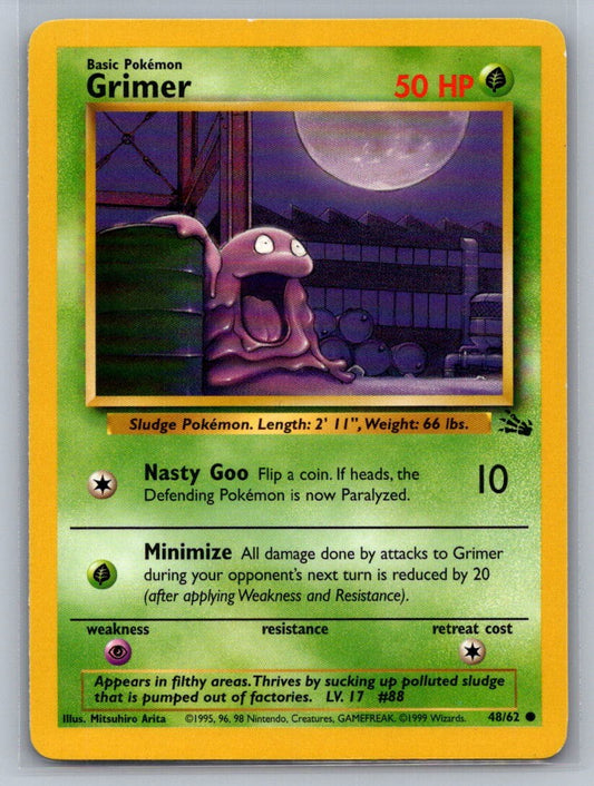 Grimer Unlimited Common 48/62 Fossil LP
