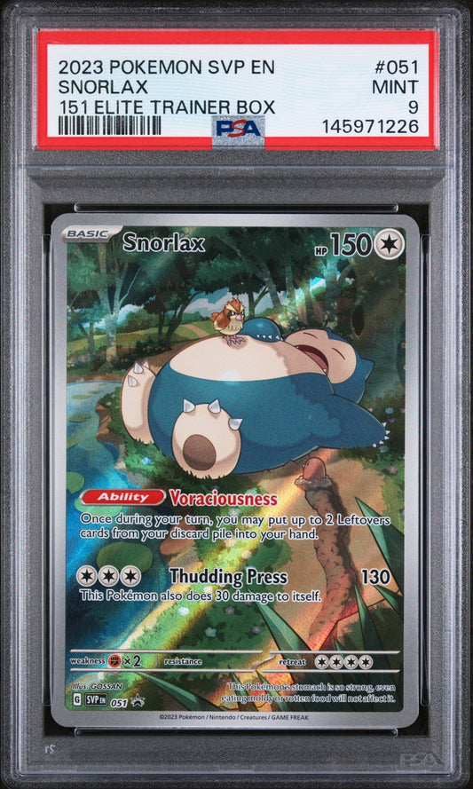 Snorlax Normal 051 Pokemon Svp En-Sv Black Star Promo NM PSA 9