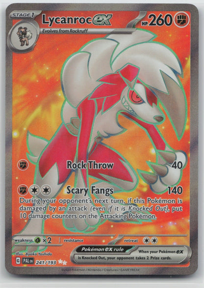 Lycanroc ex - Holo Ultra Rare 241/193 SV02: Paldea Evolved NM