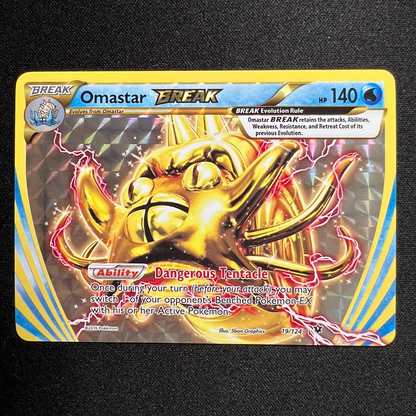 Omastar BREAK 19/124 Fates Collide Ultra Rare Pokemon Card LP+
