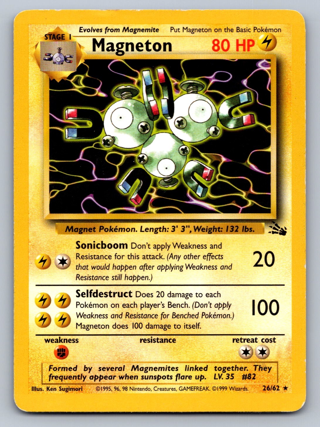 Magneton (26) Unlimited Rare 26/62 Fossil NM