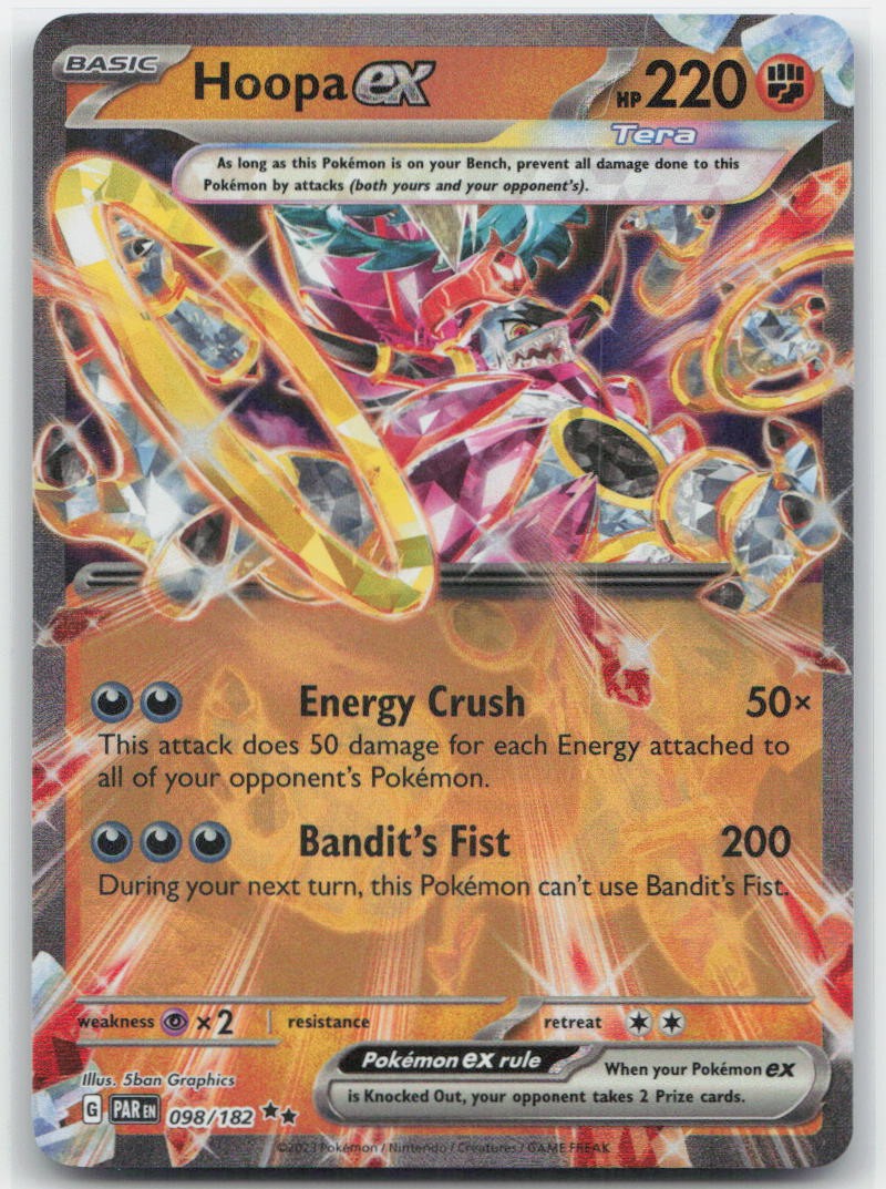 Hoopa ex Holo Double Rare 098/182 SV04: Paradox Rift NM