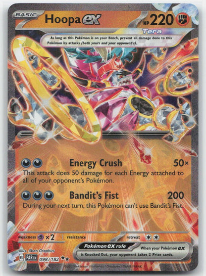 Hoopa ex Holo Double Rare 098/182 SV04: Paradox Rift NM