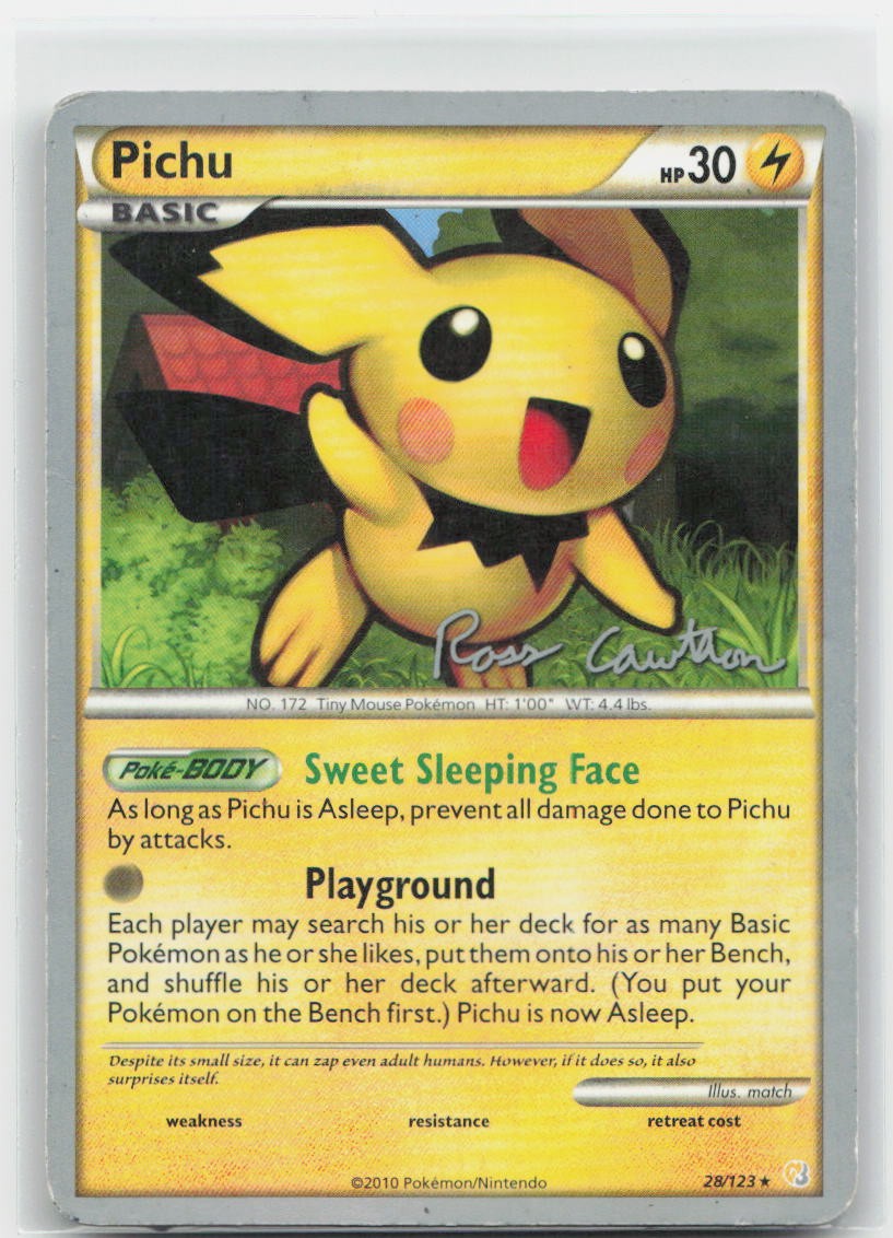 Pichu - 2011 (Ross Cawthon) Rare 28/123 World Championship Decks LP