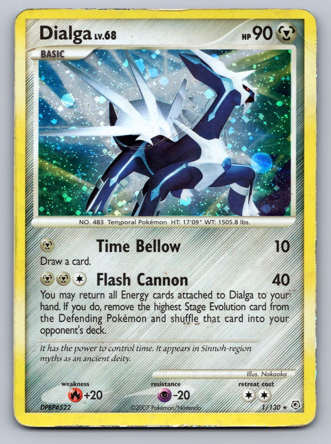 Dialga Holo Rare 1/130 Diamond and Pearl NM